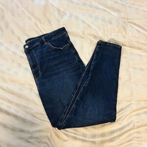American Eagle Outfitters Super High-Rise Jegging in Dark Blue